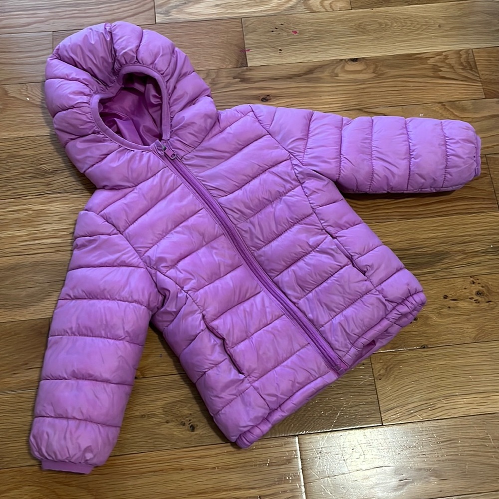 2T lightweight purple puffer jacket